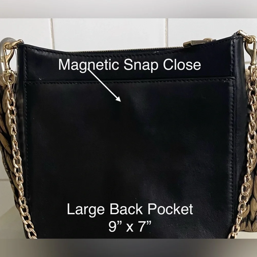 MICHAEL KORS Gloria Soft Leather Front Pocket Black Crossbody - Picture 4 of 17